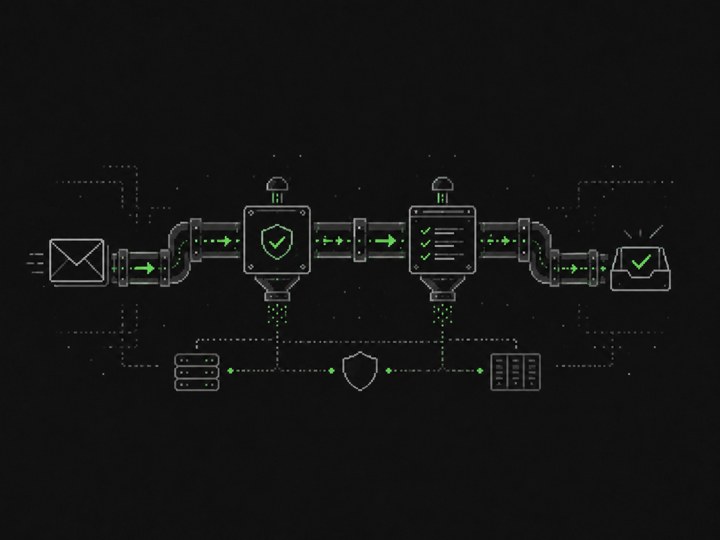 Email deliverability pipeline schematic